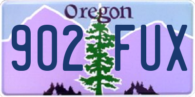 OR license plate 902FUX