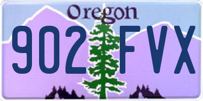 OR license plate 902FVX