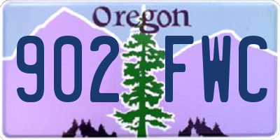 OR license plate 902FWC