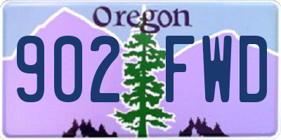 OR license plate 902FWD