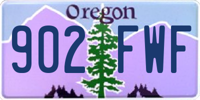 OR license plate 902FWF