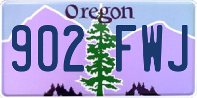 OR license plate 902FWJ