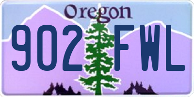 OR license plate 902FWL