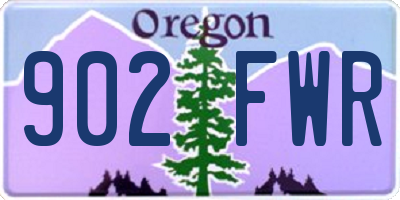 OR license plate 902FWR