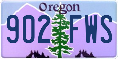 OR license plate 902FWS