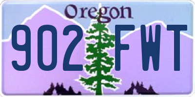 OR license plate 902FWT