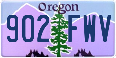 OR license plate 902FWV