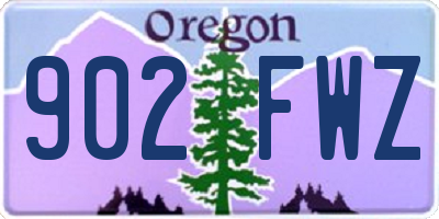 OR license plate 902FWZ
