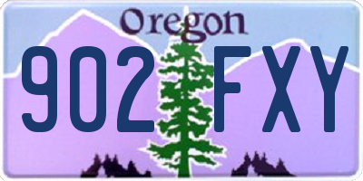 OR license plate 902FXY