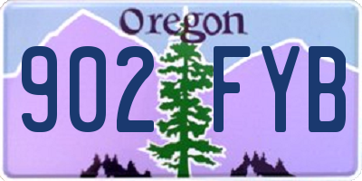 OR license plate 902FYB