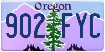OR license plate 902FYC