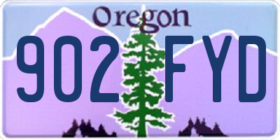 OR license plate 902FYD