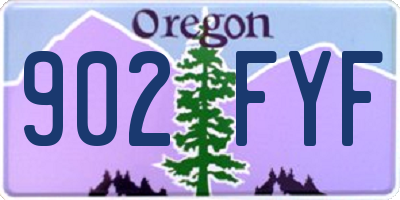 OR license plate 902FYF