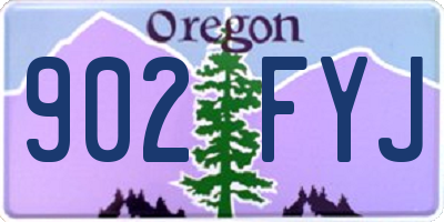 OR license plate 902FYJ