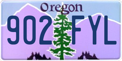 OR license plate 902FYL