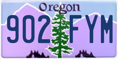 OR license plate 902FYM