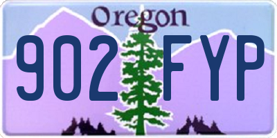 OR license plate 902FYP