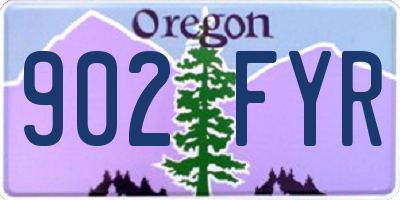OR license plate 902FYR