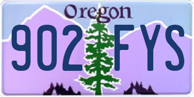 OR license plate 902FYS