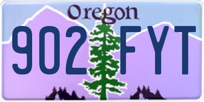 OR license plate 902FYT