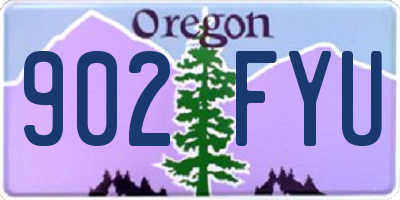 OR license plate 902FYU