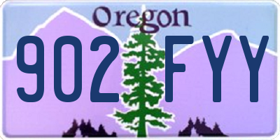 OR license plate 902FYY