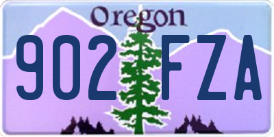 OR license plate 902FZA