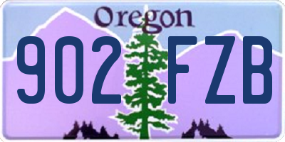 OR license plate 902FZB
