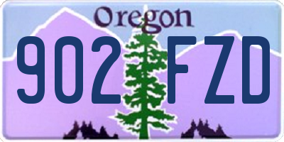 OR license plate 902FZD