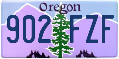 OR license plate 902FZF