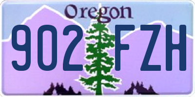 OR license plate 902FZH