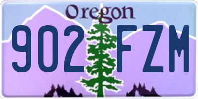 OR license plate 902FZM