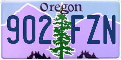 OR license plate 902FZN