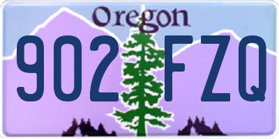 OR license plate 902FZQ