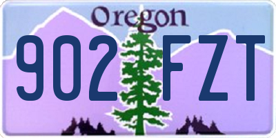 OR license plate 902FZT