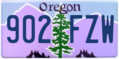 OR license plate 902FZW
