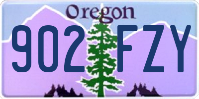 OR license plate 902FZY