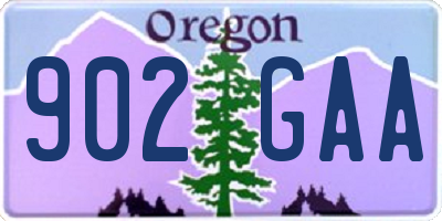 OR license plate 902GAA