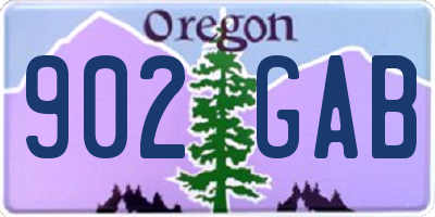 OR license plate 902GAB