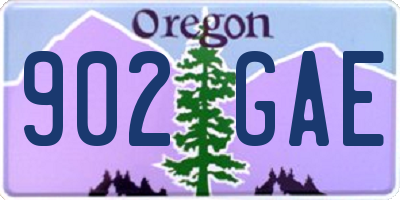 OR license plate 902GAE