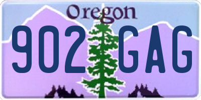 OR license plate 902GAG