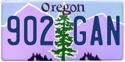 OR license plate 902GAN