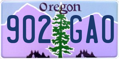 OR license plate 902GAO