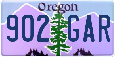 OR license plate 902GAR