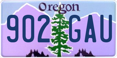 OR license plate 902GAU