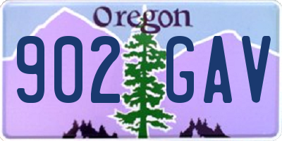 OR license plate 902GAV