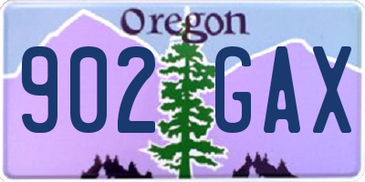 OR license plate 902GAX