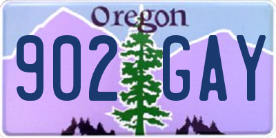 OR license plate 902GAY