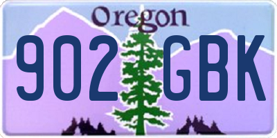 OR license plate 902GBK