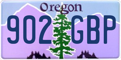 OR license plate 902GBP